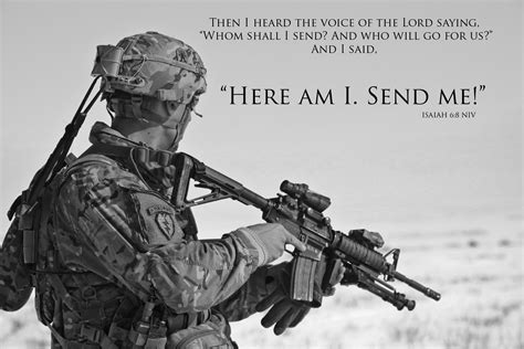 US Army Soldier With Bible Verse of Isaiah 6:8. Digital Print/jpg File ...