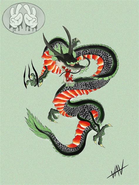 Traditional Chinese Dragon Digital Print jake Long | Etsy