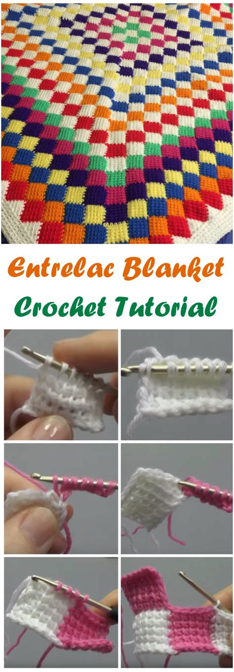 Beautiful Entrelac Blanket Crochet Tutorials - Love Crochet