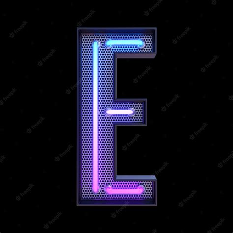 Premium Photo | Neon retro Light Alphabet letter E isolated on a black ...