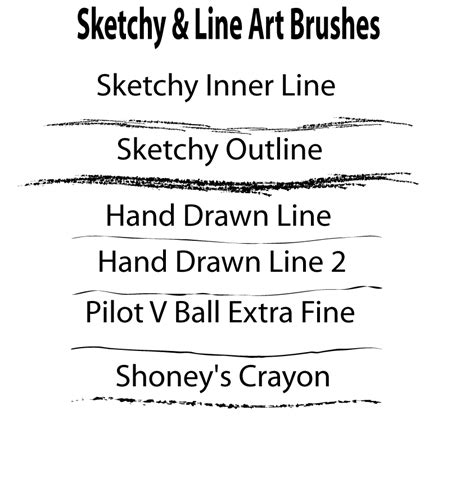 Sketchy and Line Art Brushes by Genflag on DeviantArt