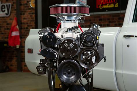 Small Block Chevy Mid-Mount Complete Accessory System- Black Finish: GM Performance Motor