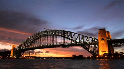 Sydney Harbour Bridge sunset Timelapse - YouTube