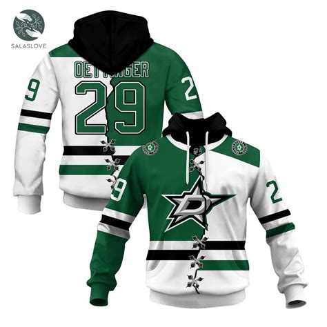 Jake Oettinger - Dallas Stars Mix Jersey 2023 Hoodie TY300105