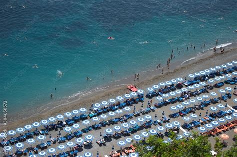 Positano beach costa amalfitana Stock Photo | Adobe Stock