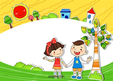 Background Cartoon School Children, Cartoon, School, Child Background ...