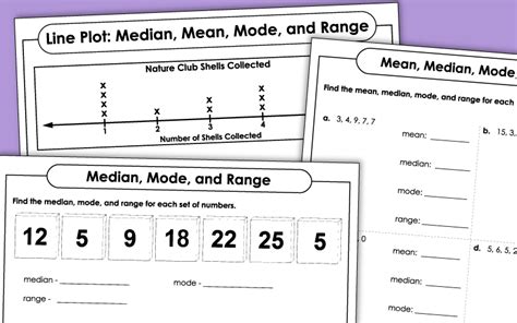 Mean, Median, Mode, and Range Worksheets | Practice Sheets for Statistics