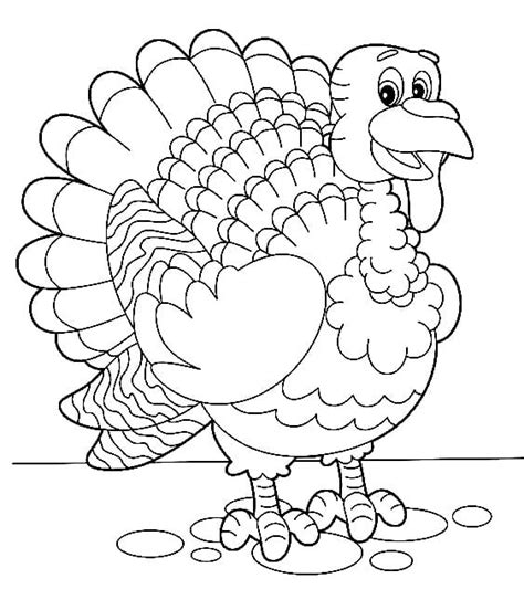 Smiling Turkey coloring page - Download, Print or Color Online for Free