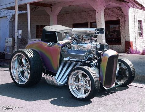 Insane Radical Hot Rod. An engine with a car on it… | Hot rods cars ...