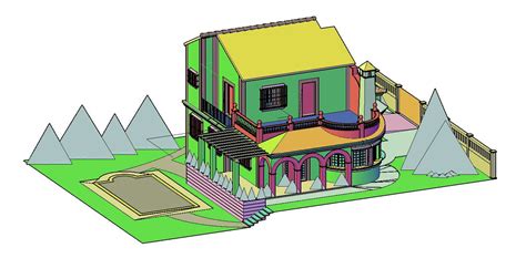 3d Cad House Design - Cadbull