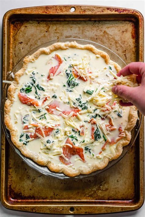 Smoked Salmon and Spinach Quiche – The Cozy Plum