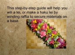 Tutorial | Haku Lei | S. Arita