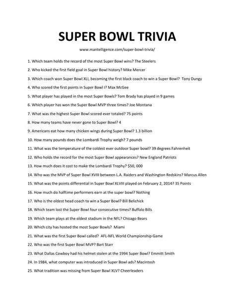 45+ Super Bowl Trivia Questions, Answers, and Facts [2023]