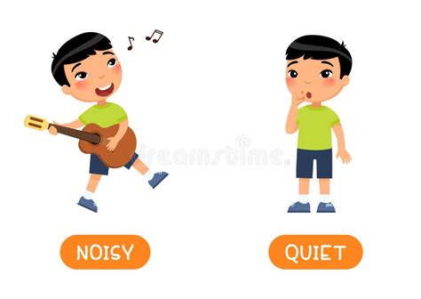 Noisy and quiet stock vector. Illustration of child, children - 17386355