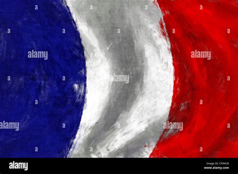 Flag of France abstract painting background Stock Photo - Alamy