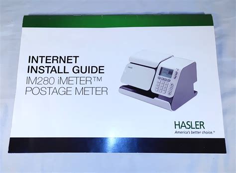 Hasler Neopost User Manual Internet Install Guide for IM280 Postage iMeter Meter | eBay