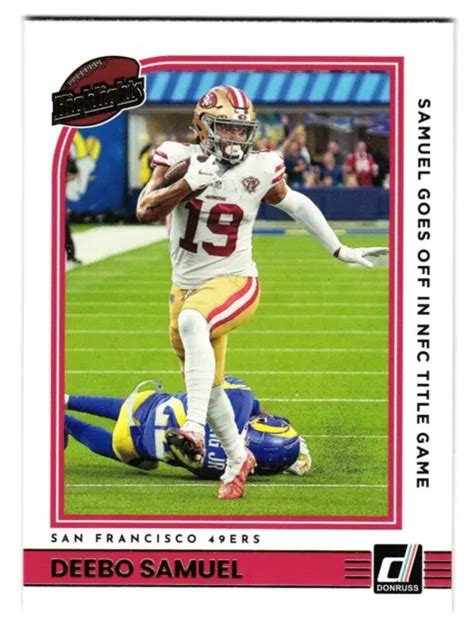 2022 DONRUSS HIGHLIGHTS #H-DS Deebo Samuel - 49ers de San Francisco EUR ...