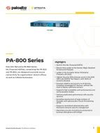 PA-800 Series Datasheet - Palo Alto Networks