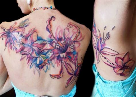 Stunning tattoos by Petra Hlavockova | Abstract flower tattoos ...