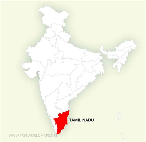 Tamil Nadu Location In India Map - Cassey Angelique