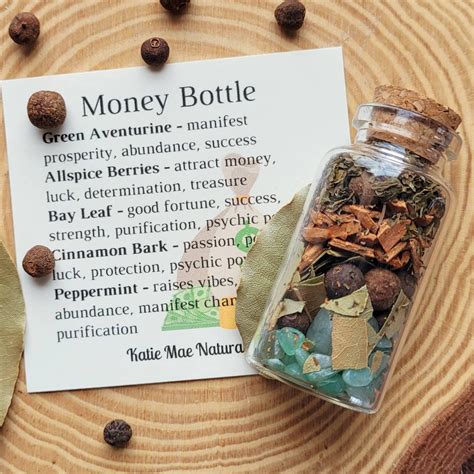 Money Spell Bottle Money Jar Prosperity Spell Jar Witch - Etsy