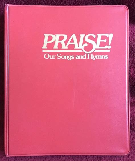 Praise! Our Songs and Hymns 5-Ring Binder Singspiration 1977 Song Book Hymnal | Song book ...