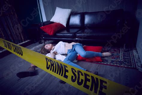 Female Bloody Crime Scene