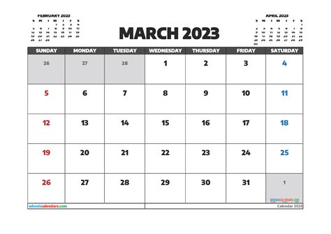 Free March 2023 Calendar Template (PDF And Image)