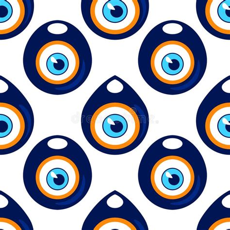 Seamless Pattern with Nazar Amulet Stock Vector - Illustration of eyeball, graphic: 235044235