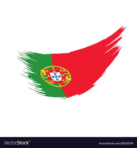 Portugal flag Royalty Free Vector Image - VectorStock