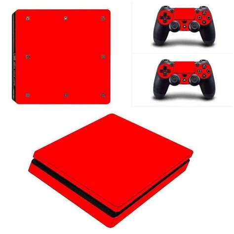 Red Color PS4 slim Skin for PlayStation 4 slim Console and Controllers | Ps4 slim console, Ps4 ...