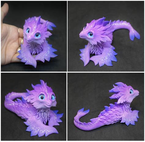 Lavender dragon, me, polymer clay, 2020 : r/Art