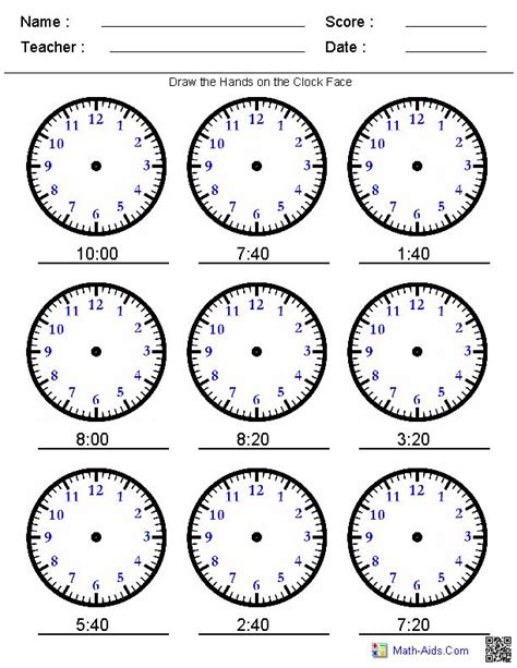 Time Worksheets | Time Worksheets for Learning to Tell Time | Time ...