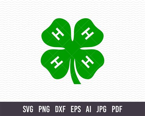 4H Clover Svg. 4-H Clover Svg. Leaf Clover Svg. (Download Now) - Etsy