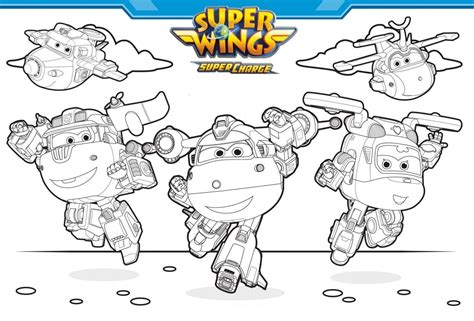 Super Wings Coloring Pages. Print for Kids | WONDER DAY