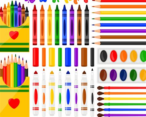 Crayons And Markers Clipart