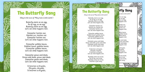 Butterfly Nursery Rhyme Lyrics | Easy Download - Twinkl