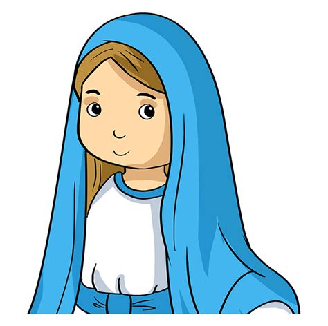 How to Draw the Virgin Mary - Really Easy Drawing Tutorial