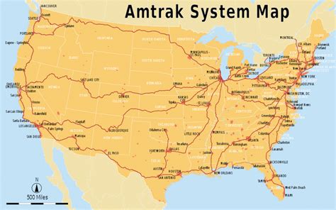 List Of Amtrak Routes - Wikipedia - Amtrak Texas Eagle Route Map | Printable Maps