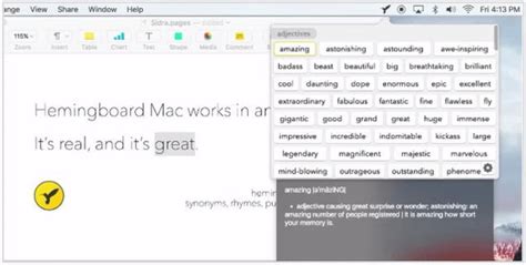 OS X: Hemingboard began as an iOS keyboard that works like an amped-up thesaurus, not only ...