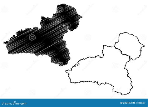 Dhule District Maharashtra State, Nashik Division, Republic of India Map Vector Illustration ...