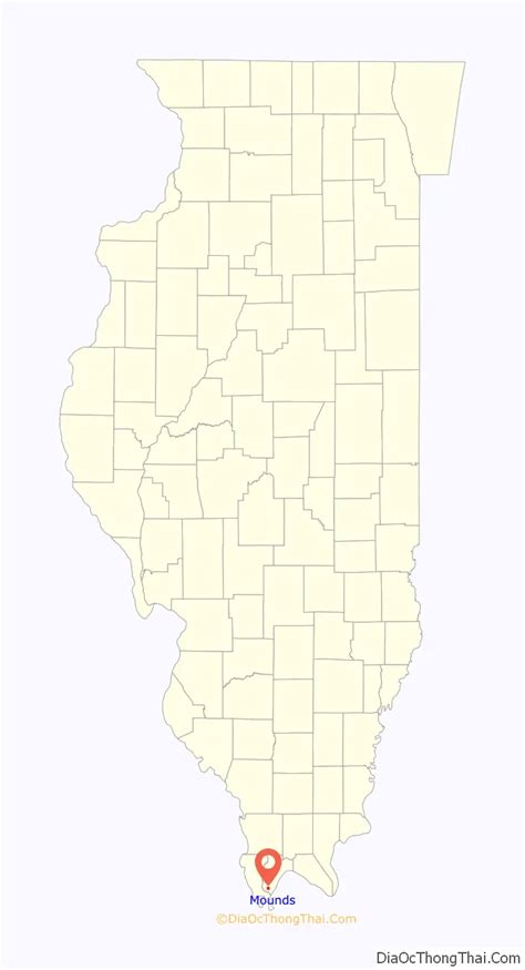 Map of Mounds city, Illinois