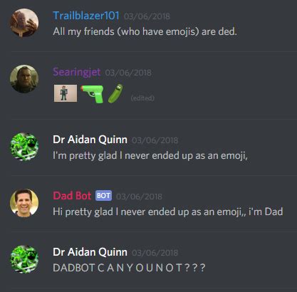 Damn you, Dad Bot! Aidan Quinn, Discord, Stupid, Emoji, Glad, Mario, Meme, The Emoji, Memes