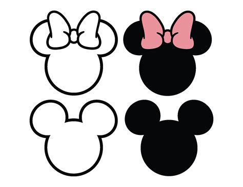Minnie Mouse Ears Outline