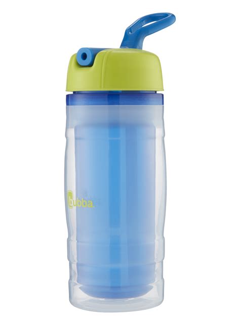 bubba Raptor Dual-Wall Insulated Kids Water Bottle with Flip-Up Straw, 11 oz., Azure with Neon ...