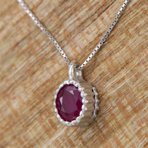 Gold Ruby Pendant Natural Ruby Pendant Gold Ruby Necklace - Etsy