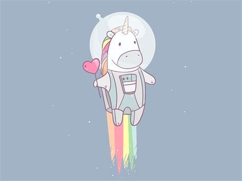 Space Unicorn by Olya Yatsenko on Dribbble