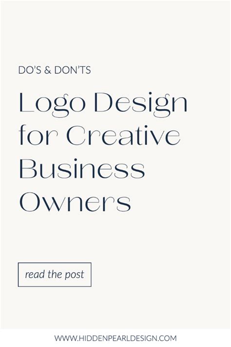 the front cover of a book that says, do's and don'ts logo design for creative business owners