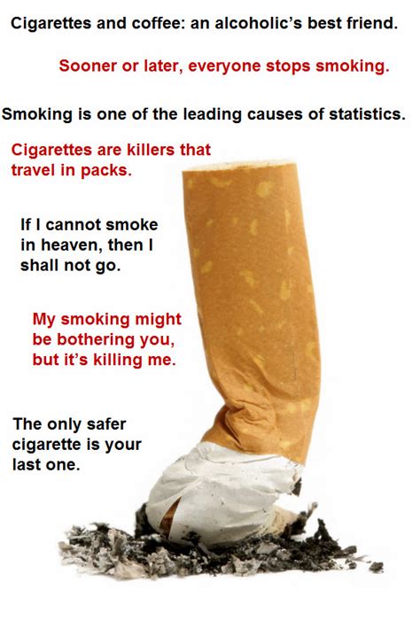 Funny Anti Smoking Slogans