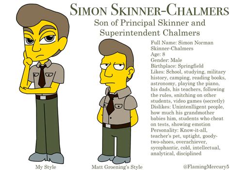 Simon Skinner-Chalmers (Simpsons OC) by FlamingMercury5 on DeviantArt